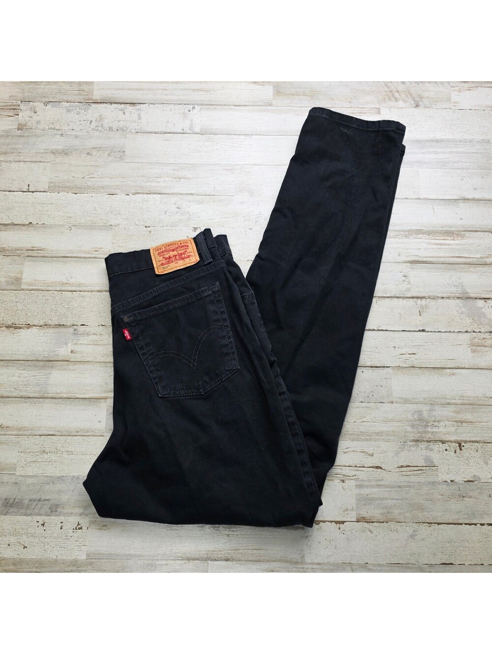 Levi's 512 Jeans Women's 12L Black Classic Slim Tapered Stretch Denim Long